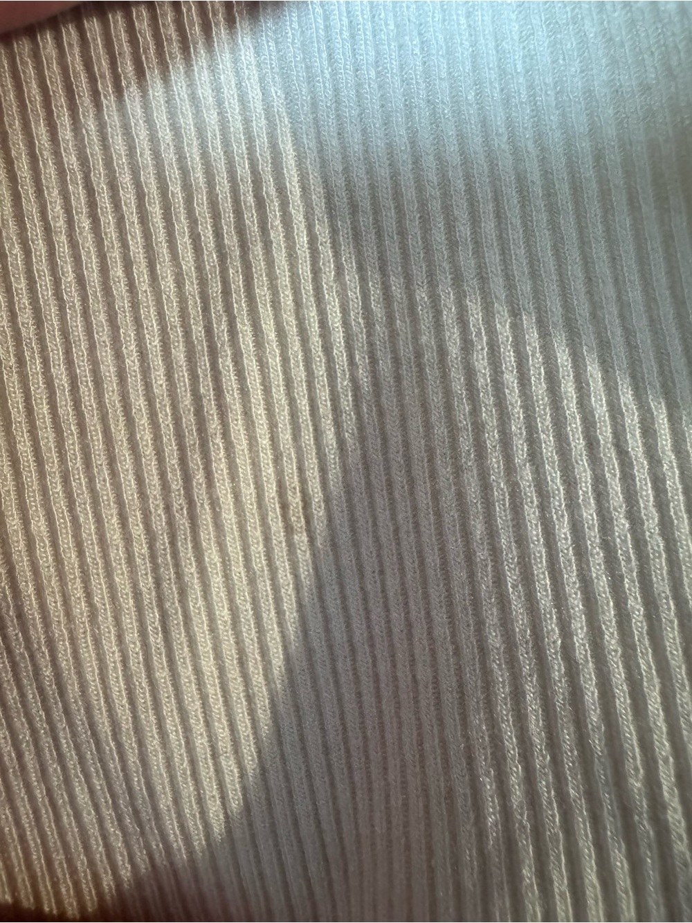 ILLA ILLA Cream Ribbed Tie-Front Crop Tank Top - Picture 4 of 4